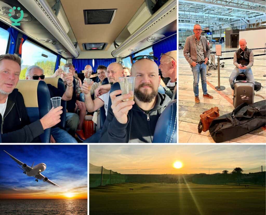 11 november slöt 16 grabbar upp på Landvetter flygplats för avresa till Valle del Este Resort.